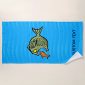 いじめっ子魚 ビーチタオル (正面)