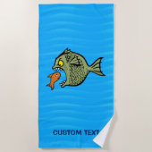 いじめっ子魚 ビーチタオル (正面)