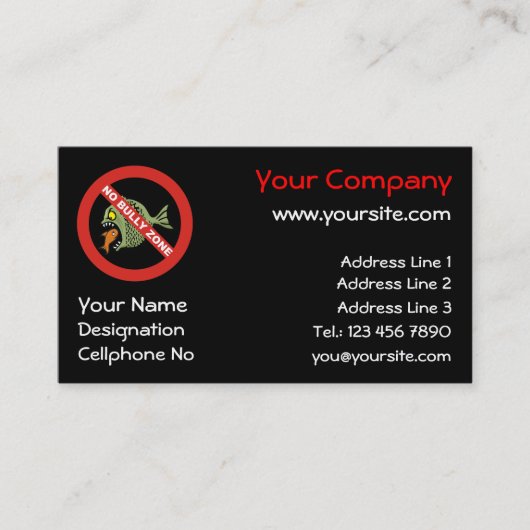 いじめなしゾーン 名刺 (正面)