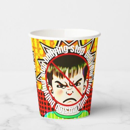 いじめなし 紙コップ (左)