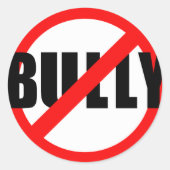 いじめなしTシャツ、汗、ボタン ラウンドシール (正面)