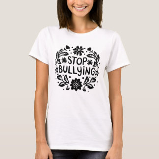いじめに対ストップして Tシャツ
