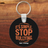 いじめのシンプルアンチストップいじめの認識度だ キーホルダー (正面)