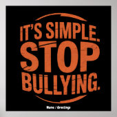 いじめのシンプルアンチストップいじめの認識度だ ポスター (正面)