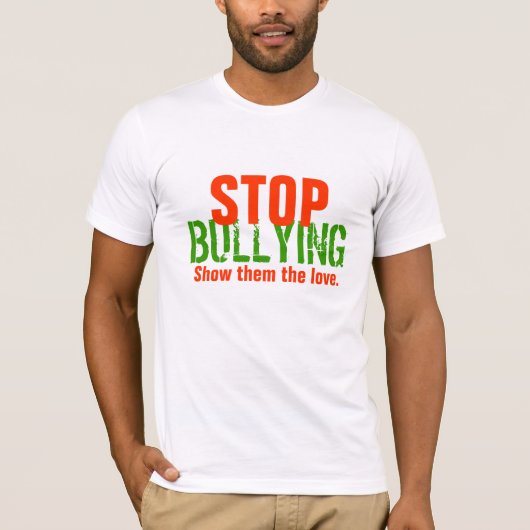 いじめることを止めて下さい Tシャツ (正面)