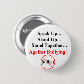 いじめるボタンに対して話して下さい 缶バッジ (正面&裏面)