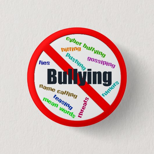 いじめるボタン無し 缶バッジ (正面)