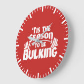 いじめをする季節 – クリスマスおもしろい ラージ壁時計 (傾斜)