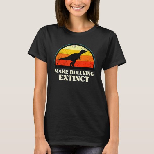 いじめを絶滅させる統一の日に衣服オレンジ Tシャツ (正面)