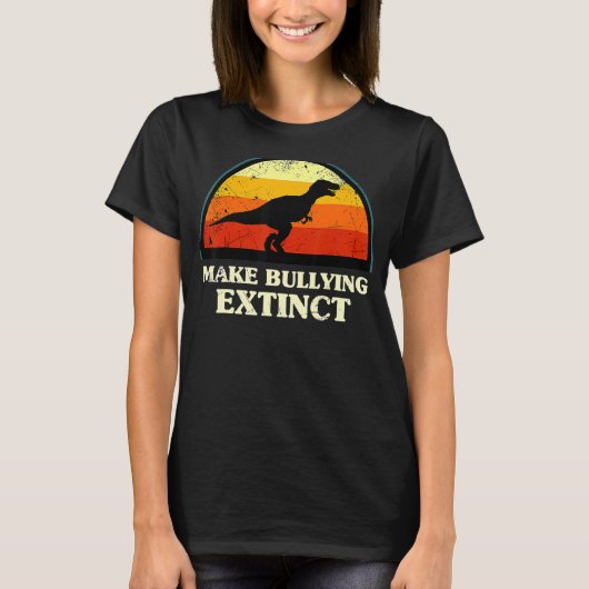いじめを絶滅させる統一の日に衣服オレンジ Tシャツ (正面)