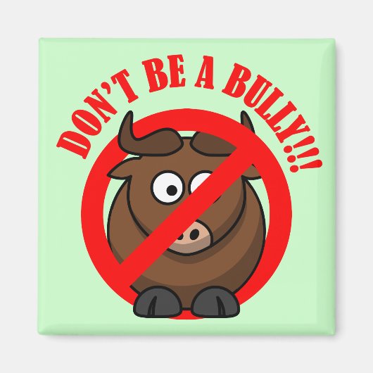 いじめストップ今：いじめ防止をいじめるな マグネット (正面)