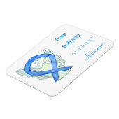 いじめストップ認識度リボンエンジェルマグネット マグネット (左側)