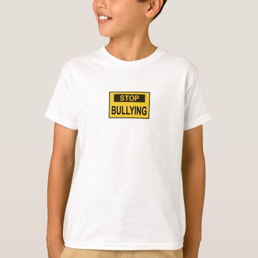いじめダメ絶対サイン 黄色 Tシャツ (正面)