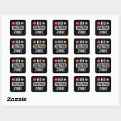 いじめ禁止区域 スクエアシール (シート)