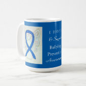 いじめ防止認識度リボンエンジェルマグ コーヒーマグカップ (正面左)