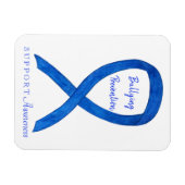 いじめ防止認識度リボンカスタムマグネット マグネット (横)