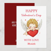 いじわる天使のキューピッドハート　ハッピーバレンタインデー シーズンカード (正面/裏面)