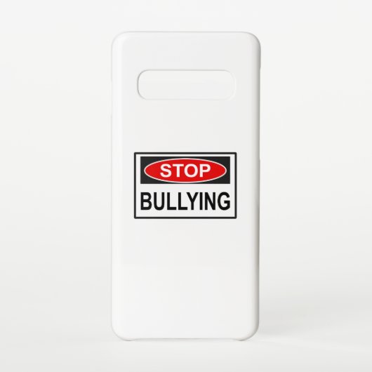 いじストップめの看板が赤 SAMSUNG GALAXYケース (裏面)