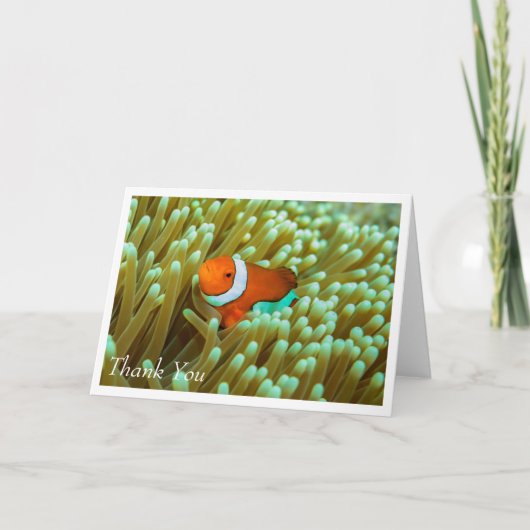 いそぎんちゃくの挨拶状のかわいいClownfish カード (正面)