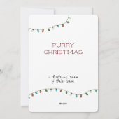 いたずらおもしろいしい子猫ネコOhクリスマスツリー シーズンカード (裏面)