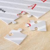 いたずらおもしろいクリスマスゴールデンレトリエバーパピーギフト ジグソーパズル (側面)