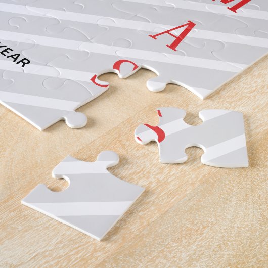 いたずらおもしろいクリスマスゴールデンレトリエバーパピーギフト ジグソーパズル (側面)