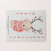 いたずらおもしろいクリスマスゴールデンレトリエバーパピーギフト ジグソーパズル (横)