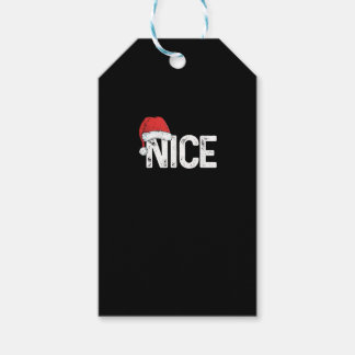 いたずらかいい子かマッチングクリスマスおもしろデザイン ギフトタグ