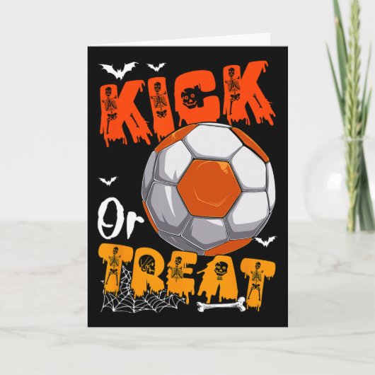 いたずらかお菓子かおもしろジョーク ハロウィン サッカー カード (正面)