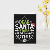 いたずらかしら サンタさん 彼らはいたずら者です - カード (黄色い花)