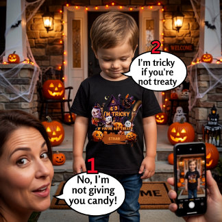 いたずらか取り引きか かわいいハロウィンの子供服Tシャツ トドラーTシャツ