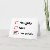 いたずらか、いい子か - 説明させてよ カード (正面)