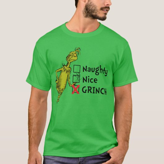 いたずらか、優しいか、それともグリンチか Tシャツ (正面)