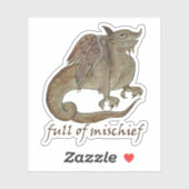 「いたずらが溢れる」ドラゴンビニールのシール シール (シート)