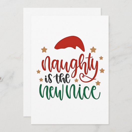 いたずらこそ新しい優しさ 面白いクリスマスのサンタ シーズンカード (正面/裏面)