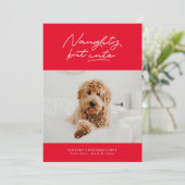 いたずらだけどかわいい面白いホリデー写真カード シーズンカード (スタンド正面)