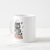 いたずらっこい黒猫看護師のサバイバルモード コーヒーマグカップ (正面左)