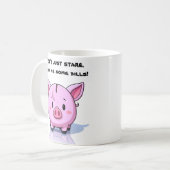 いたずらっこな豚 コーヒーマグカップ (正面左)