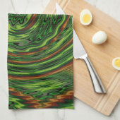 いたずらっぽいツイスト キッチンタオル (四つ折り)