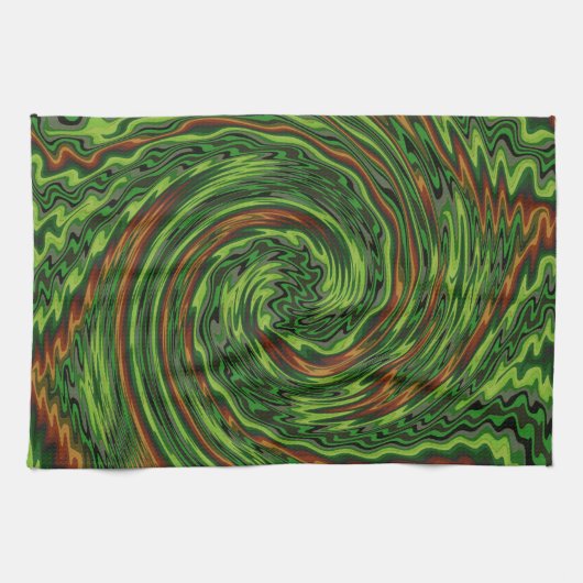 いたずらっぽいツイスト キッチンタオル (横)