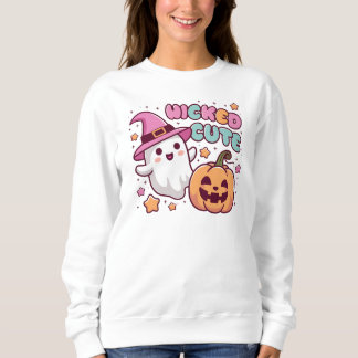 いたずらっぽい可愛いセーター – かわいい幽霊ハロウィーンプーロ スウェットシャツ