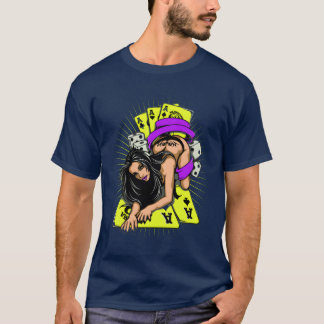 いたずらっ娘ゲームカード 楽しい家族 Tシャツ
