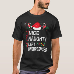 いたずらっ子がひとりぼっちの楽しいクリスマスの贈り物リスト Tシャツ