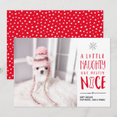 いたずらっ子だけど、素敵なペット | ペット写真のホリデーカード シーズンカード (正面/裏面)