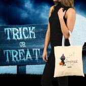 いたずらっ子のかわいい猫のトリックまたはごちそう トートバッグ