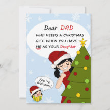 いたずらっ子の娘からのクリスマスの挨拶