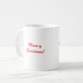 いたずらっ子の馬のクリスマス マグカップ (正面左)