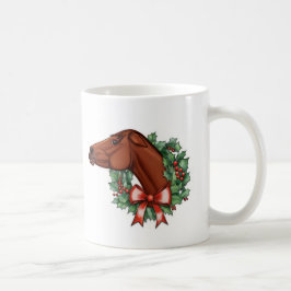 いたずらっ子の馬のクリスマス マグカップ