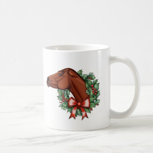 いたずらっ子の馬のクリスマス マグカップ (右)