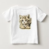 いたずらっ子を求める子猫 ベビーTシャツ (裏面)